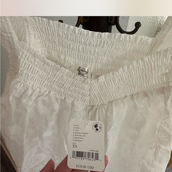 Free People Ivory Textured Sleeveless Romper - Picture 3 of 5